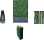 AGPL Artificial Hedge Wall with Dark Gray Color Stainless Steel Planter Box and ... - Image 9