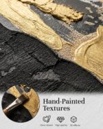 Extra Large Abstract Hand Applied Raised Paint Texture Canvas Wall Art Set of 3,... - Image 4