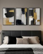 Extra Large Abstract Hand Applied Raised Paint Texture Canvas Wall Art Set of 3,... - Image 8