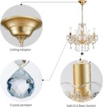 ANJIADENGSHI Mini Crystal Chandelier K9 Crystal Gold Chandelier for Living Room ... - Image 4