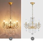 ANJIADENGSHI Mini Crystal Chandelier K9 Crystal Gold Chandelier for Living Room ... - Image 5