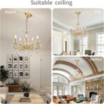 ANJIADENGSHI Mini Crystal Chandelier K9 Crystal Gold Chandelier for Living Room ... - Image 6