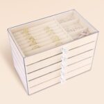 Hyber&Cara Luxury Acrylic Jewelry Box Organizer - 5 Drawers Velvet Lined Clear S... - Image 4