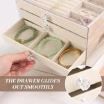 Hyber&Cara Luxury Acrylic Jewelry Box Organizer - 5 Drawers Velvet Lined Clear S... - Image 7