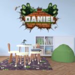 Personalized Green Superhero Name Wall Decal for Kids Room – Boys Bedroom Comic ... - Image 3