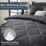 HEVUMYI 7 Pieces Queen Comforter Set, All Season Reversible Bed in a Bag, Ultra ... - Image 5