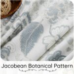 Kayne Studio Blue Grey Blackout Curtain Panels Linen Botanical Leaf Print Floral... - Image 9