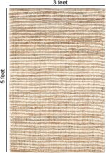 FRELISH DECOR Area Rug 3x5 feet - Premium Wool and Jute Blend Handwoven Rugs - N... - Image 4