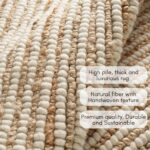 FRELISH DECOR Area Rug 3x5 feet - Premium Wool and Jute Blend Handwoven Rugs - N... - Image 5