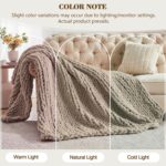 Carriediosa Chunky Knit Throw Blanket 50" X 60", 100% Hand Made Large Chenille L... - Image 3