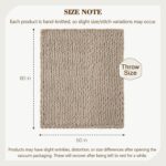 Carriediosa Chunky Knit Throw Blanket 50" X 60", 100% Hand Made Large Chenille L... - Image 4