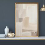 MUDECOR Framed Canvas Print Wall Art Minimalist Neutral Abstract Beige and Taupe... - Image 3