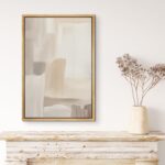 MUDECOR Framed Canvas Print Wall Art Minimalist Neutral Abstract Beige and Taupe... - Image 4