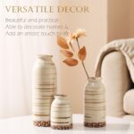 Joeabor Ceramic Vase Set of 3 - Handcrafted Ceramic Vases for Home Decor & Shelf... - Image 3