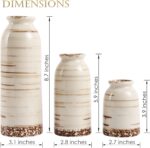 Joeabor Ceramic Vase Set of 3 - Handcrafted Ceramic Vases for Home Decor & Shelf... - Image 4