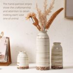 Joeabor Ceramic Vase Set of 3 - Handcrafted Ceramic Vases for Home Decor & Shelf... - Image 6