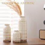 Joeabor Ceramic Vase Set of 3 - Handcrafted Ceramic Vases for Home Decor & Shelf... - Image 8