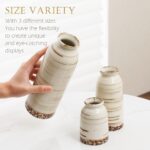 Joeabor Ceramic Vase Set of 3 - Handcrafted Ceramic Vases for Home Decor & Shelf... - Image 9