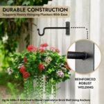 RTZEN Plant Hangers Outdoor or Indoor - Wrought Iron Metal Hanger Indoor Hook - ... - Image 6