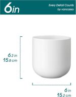 vancasso 6 Inch Ceramic Plant Pots, Planters with Drainage Hole, Flower Pots Pla... - Image 3