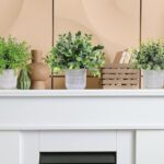 Set of 3 Assorted Small Potted Plants Fake Eucalyptus and Rosemary Plants in Gra... - Image 5