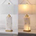 JONATHAN Y 27.5" White/Gold Modern Alabaster LED Table Lamp for Home Decor, Whit... - Image 5