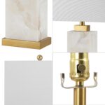 JONATHAN Y 27.5" White/Gold Modern Alabaster LED Table Lamp for Home Decor, Whit... - Image 6