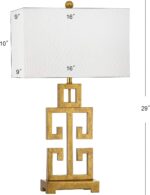 SAFAVIEH Lighting Collection – Greek Key Table Lamp Set of 2 – Antique Gold Meta... - Image 4