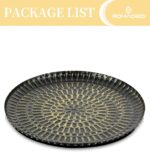 Romadedi Round Decorative Candle Tray - 11.8 Inch Vintage Hammered Metal Trays w... - Image 8