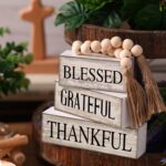 4 Pcs Farmhouse Wooden Tabletop Decor Neutral Farmhouse Tiered Tray Decor Rustic... - Image 4