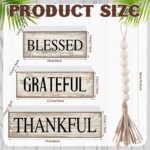 4 Pcs Farmhouse Wooden Tabletop Decor Neutral Farmhouse Tiered Tray Decor Rustic... - Image 6