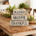 4 Pcs Farmhouse Wooden Tabletop Decor Neutral Farmhouse Tiered Tray Decor Rustic... - Image 8