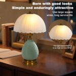 Table Lamps Ceramic Retro Lamp for Living Room,16.73" Modern Bedside Nightstand ... - Image 3