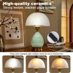 Table Lamps Ceramic Retro Lamp for Living Room,16.73" Modern Bedside Nightstand ... - Image 4