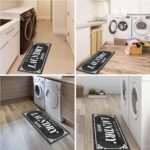 Laundry Room Rug: 17"X47" Non-Slip Washable Runner Rug, Rolled-up – NO Creases, ... - Image 6