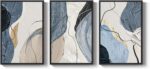 Large Framed Abstract Wall Art for Living Room, Set of 3 Modern Canvas Artwork f... - Image 7
