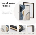 Large Framed Abstract Wall Art for Living Room, Set of 3 Modern Canvas Artwork f... - Image 8