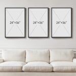 Large Framed Abstract Wall Art for Living Room, Set of 3 Modern Canvas Artwork f... - Image 10