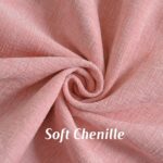 FUTEI Pack of 2 Solid Scalloped Bordered Throw Pillow Covers 18x18 Inch Soft Che... - Image 3