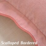 FUTEI Pack of 2 Solid Scalloped Bordered Throw Pillow Covers 18x18 Inch Soft Che... - Image 4