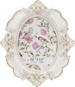 Vintage Picture Frame, 2.5x3.5 Oval Antique Photo Frame with Real Glass Front, L... - Image 3