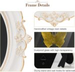 Vintage Picture Frame, 2.5x3.5 Oval Antique Photo Frame with Real Glass Front, L... - Image 7