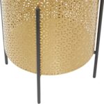 CosmoLiving by Cosmopolitan Metal Indoor Outdoor Planter Floral Cutout Small Pla... - Image 3