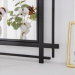 Large Living Room Mirror, 47'' x 24'' Black Wall Mirror for Home Decor, Modern A... - Image 4