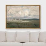 MUDECOR Framed Canvas Print Wall Art Pastel Watercolor Country Field Western Wal... - Image 3