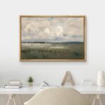 MUDECOR Framed Canvas Print Wall Art Pastel Watercolor Country Field Western Wal... - Image 4