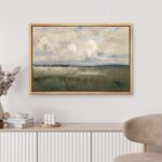 MUDECOR Framed Canvas Print Wall Art Pastel Watercolor Country Field Western Wal... - Image 5