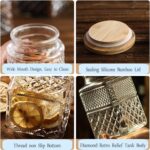 Large Glass Storage Jar, 2 Pack 60 FL OZ Glass Food Storage Containers with Bamb... - Image 3