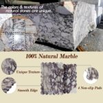 YMXYJM Genuine Calacatta Viola Scalloped Marble Tray, Real Natural Marble Stone ... - Image 6