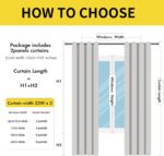 BULBUL Velvet Curtains 90 inches Long for Living Room Cream Ivory Black,2 Panels... - Image 3
